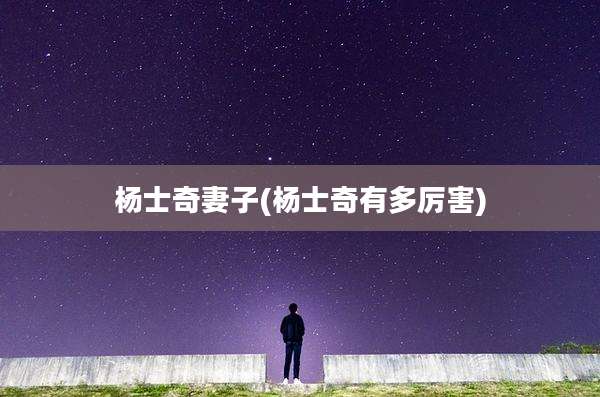 杨士奇妻子(杨士奇有多厉害)