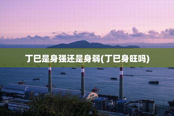 丁巳是身强还是身弱(丁巳身旺吗)