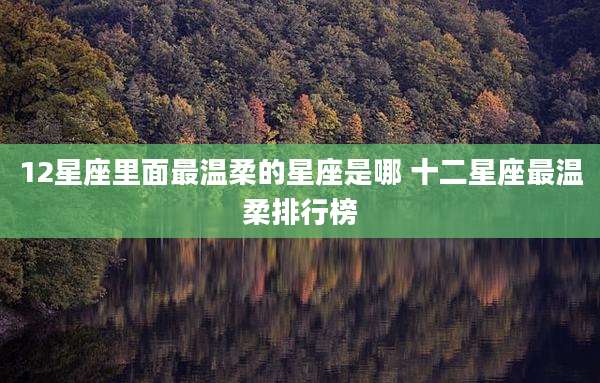 12星座里面最温柔的星座是哪 十二星座最温柔排行榜