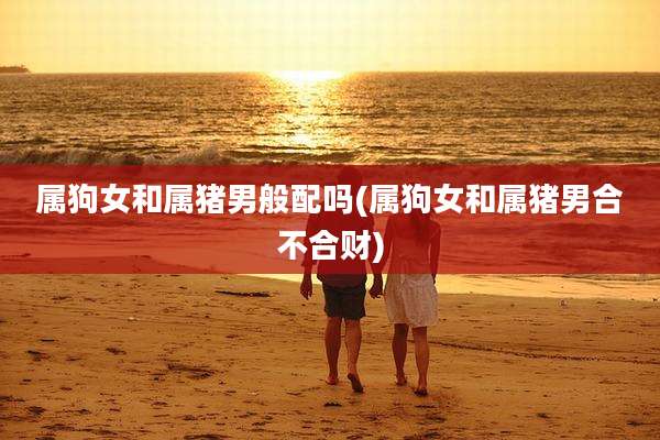 属狗女和属猪男般配吗(属狗女和属猪男合不合财)