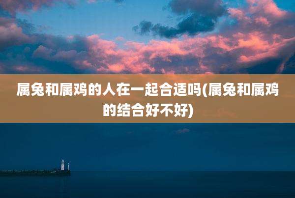 属兔和属鸡的人在一起合适吗(属兔和属鸡的结合好不好)