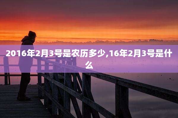 2016年2月3号是农历多少,16年2月3号是什么