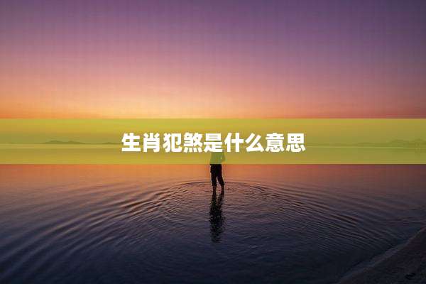 生肖犯煞是什么意思