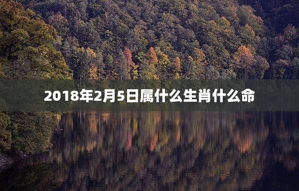 2018年2月5日属什么生肖什么命