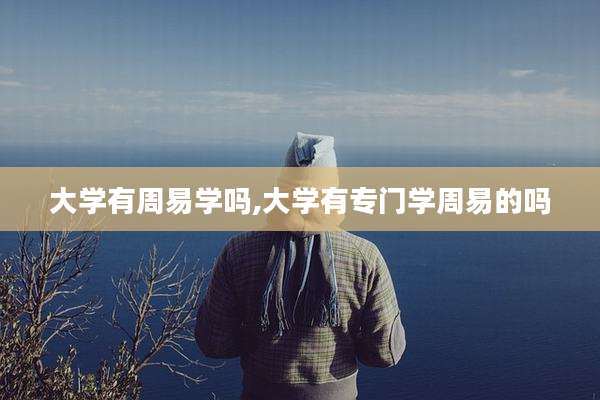 大学有周易学吗,大学有专门学周易的吗
