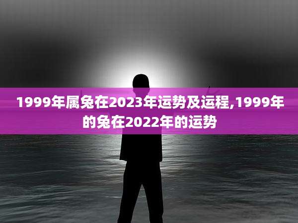 1999年属兔在2023年运势及运程,1999年的兔在2022年的运势