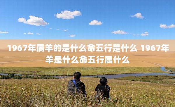 1967年属羊的是什么命五行是什么 1967年羊是什么命五行属什么