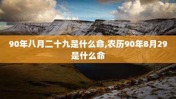 90年八月二十九是什么命,农历90年8月29是什么命