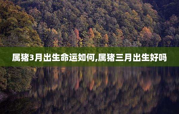 属猪3月出生命运如何,属猪三月出生好吗