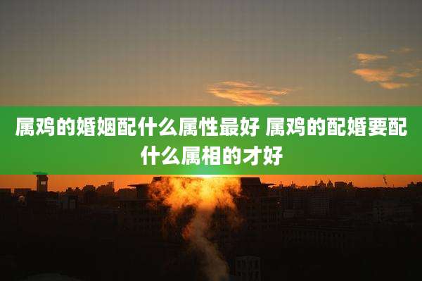 属鸡的婚姻配什么属性最好 属鸡的配婚要配什么属相的才好