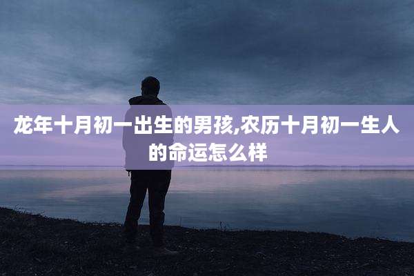 龙年十月初一出生的男孩,农历十月初一生人的命运怎么样