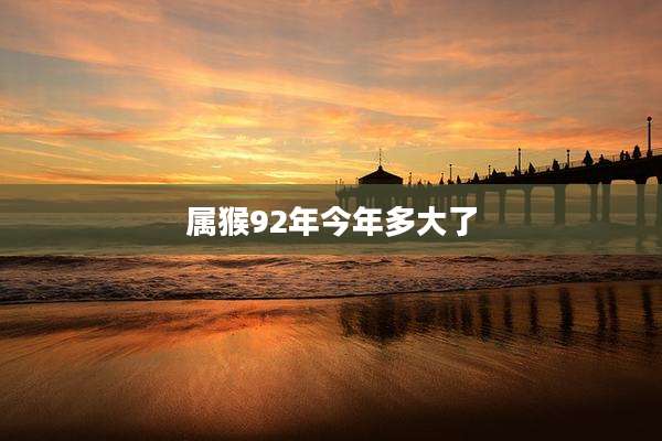 属猴92年今年多大了