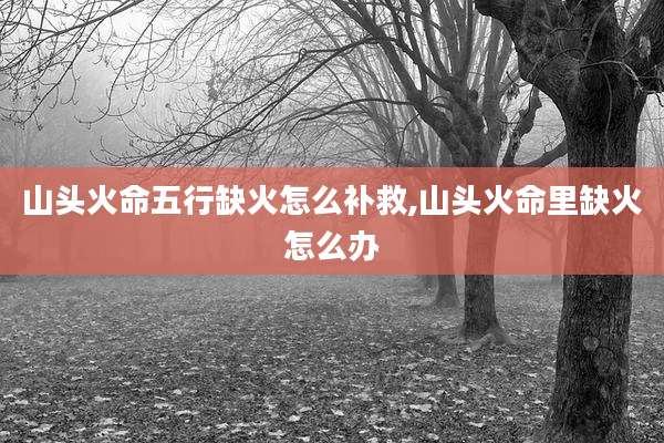 山头火命五行缺火怎么补救,山头火命里缺火怎么办