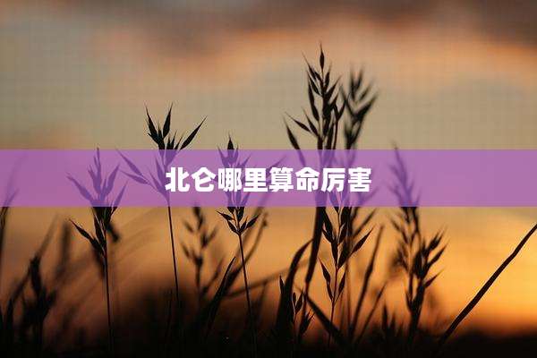 北仑哪里算命厉害