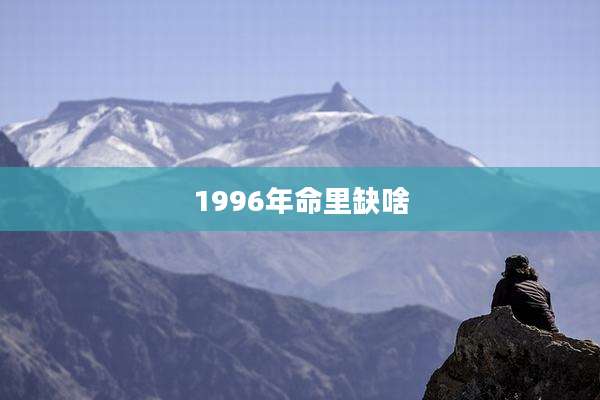 1996年命里缺啥