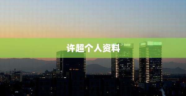 许超个人资料
