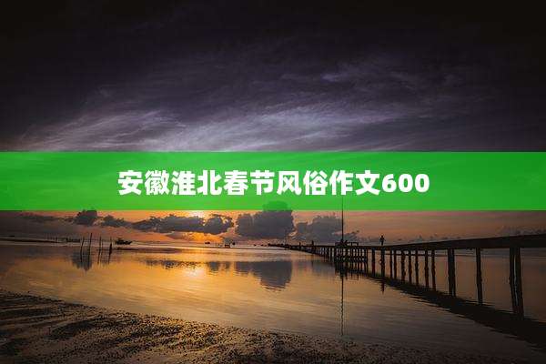 安徽淮北春节风俗作文600