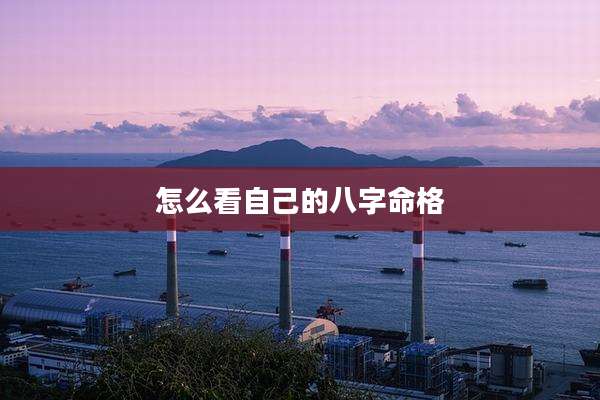怎么看自己的八字命格
