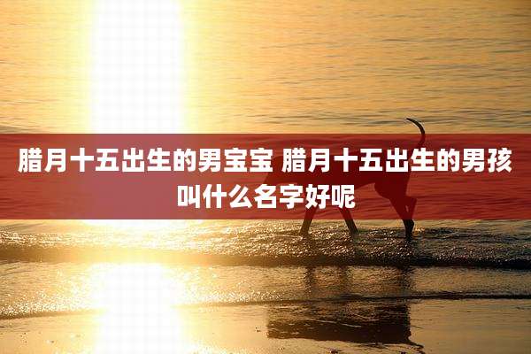 腊月十五出生的男宝宝 腊月十五出生的男孩叫什么名字好呢