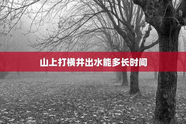 山上打横井出水能多长时间
