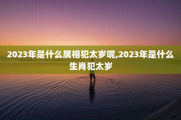 2023年是什么属相犯太岁呢,2023年是什么生肖犯太岁