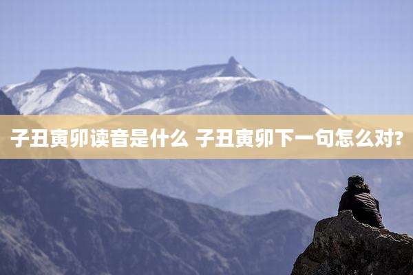 子丑寅卯读音是什么 子丑寅卯下一句怎么对?