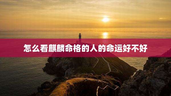 怎么看麒麟命格的人的命运好不好