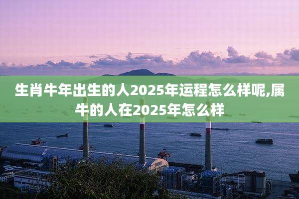 生肖牛年出生的人2025年运程怎么样呢,属牛的人在2025年怎么样