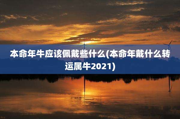 本命年牛应该佩戴些什么(本命年戴什么转运属牛2021)