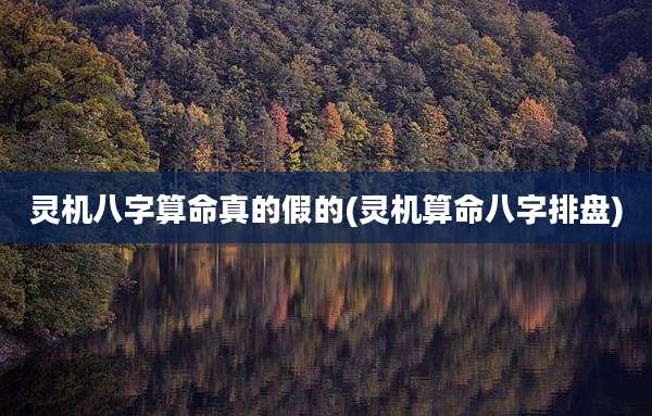 灵机八字算命真的假的(灵机算命八字排盘)