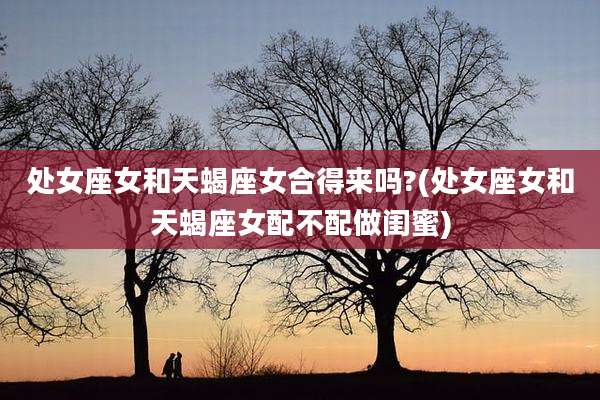 处女座女和天蝎座女合得来吗?(处女座女和天蝎座女配不配做闺蜜)