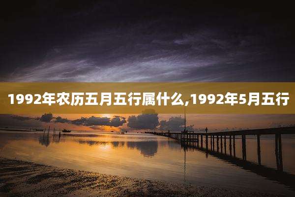 1992年农历五月五行属什么,1992年5月五行