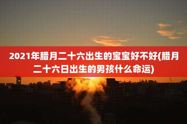 2021年腊月二十六出生的宝宝好不好(腊月二十六日出生的男孩什么命运)
