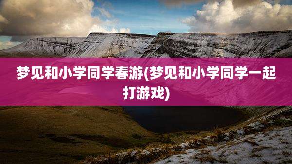 梦见和小学同学春游(梦见和小学同学一起打游戏)