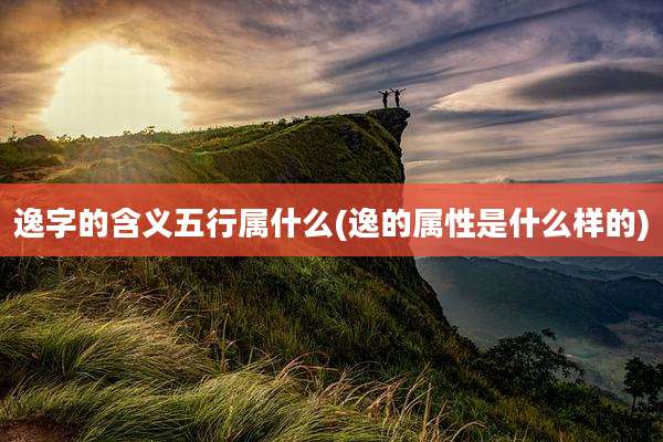 逸字的含义五行属什么(逸的属性是什么样的)