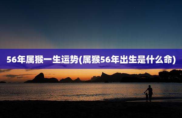 56年属猴一生运势(属猴56年出生是什么命)