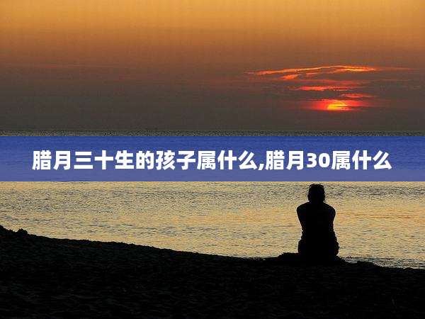 腊月三十生的孩子属什么,腊月30属什么