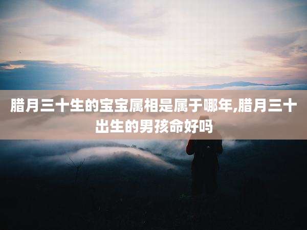 腊月三十生的宝宝属相是属于哪年,腊月三十出生的男孩命好吗