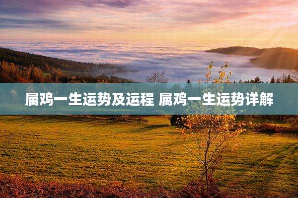 属鸡一生运势及运程 属鸡一生运势详解