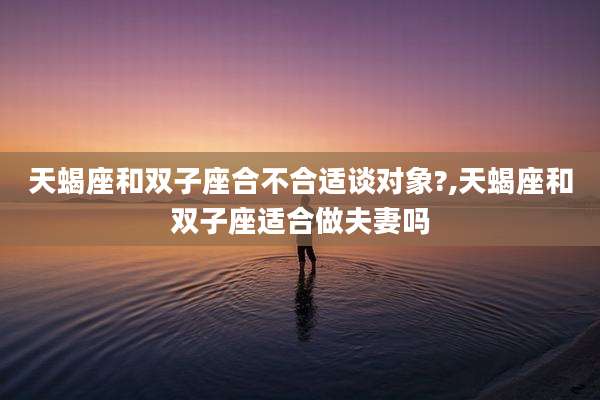 天蝎座和双子座合不合适谈对象?,天蝎座和双子座适合做夫妻吗