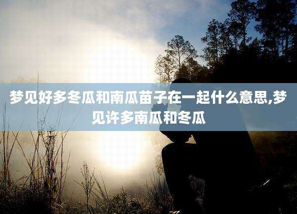 梦见好多冬瓜和南瓜苗子在一起什么意思,梦见许多南瓜和冬瓜
