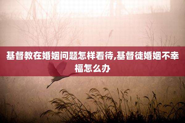 基督教在婚姻问题怎样看待,基督徒婚姻不幸福怎么办