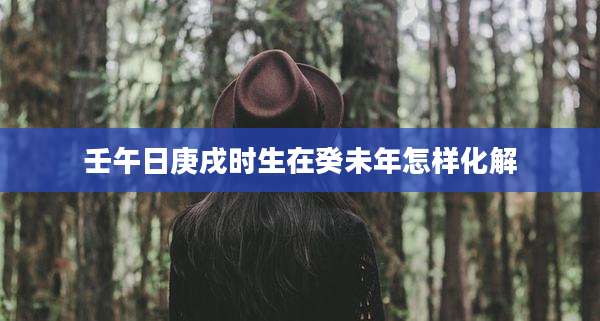 壬午日庚戌时生在癸未年怎样化解