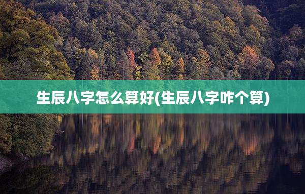 生辰八字怎么算好(生辰八字咋个算)