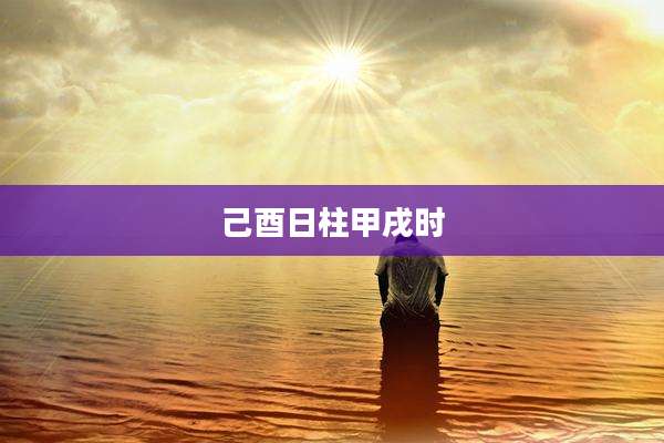 己酉日柱甲戌时