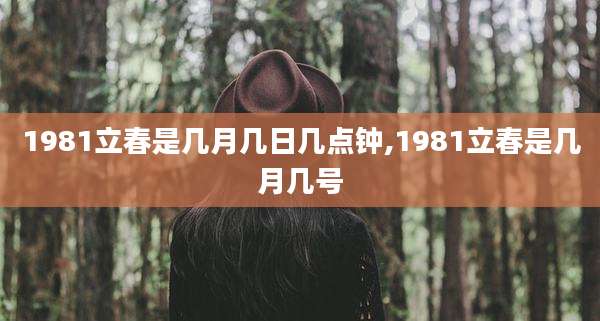 1981立春是几月几日几点钟,1981立春是几月几号