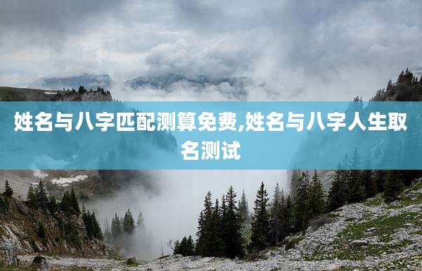 姓名与八字匹配测算免费,姓名与八字人生取名测试