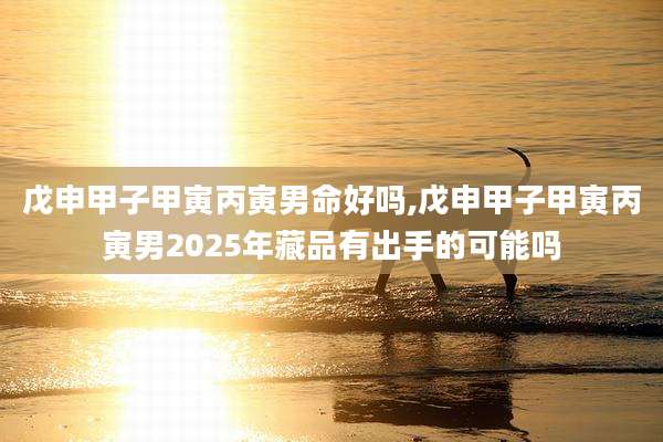 戊申甲子甲寅丙寅男命好吗,戊申甲子甲寅丙寅男2025年藏品有出手的可能吗