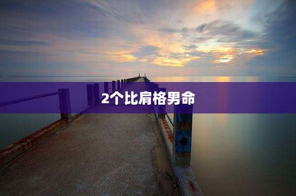 2个比肩格男命