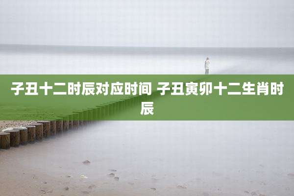 子丑十二时辰对应时间 子丑寅卯十二生肖时辰